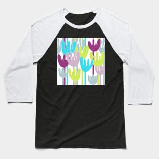 Modern abstract tulip flowers Baseball T-Shirt